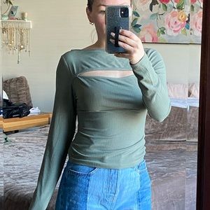 7 for all mankind cutout shirt